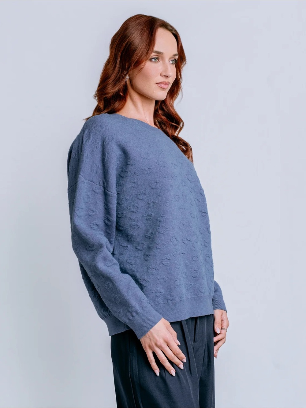 Kerisma Knits Clyde "Leo" Sweater | Blue Melange | Medium/Large